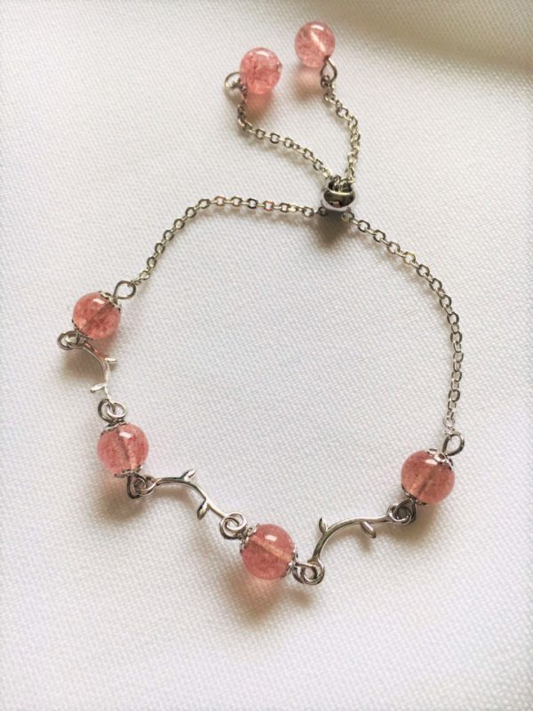 Strawberry quartz bracelet